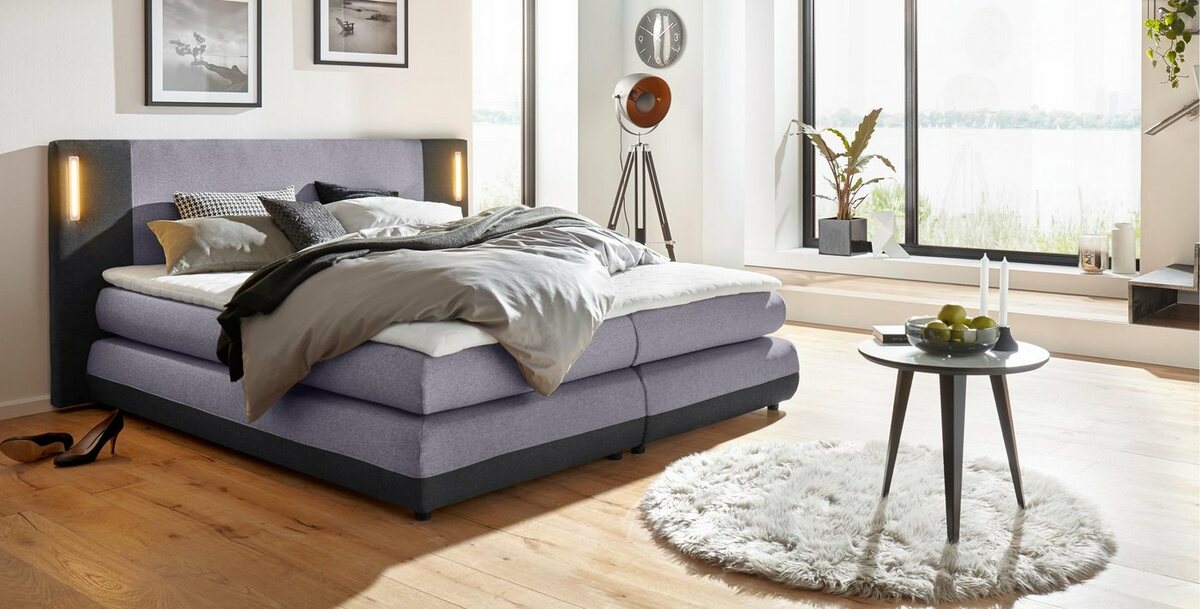 Bild 1 von COLLECTION AB Boxspringbett »Abano«, inkl. Topper und LED-Beleuchtung