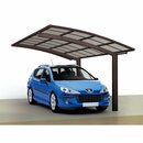 Bild 1 von Ximax Runddach-Einzelcarport Portoforte-60 Mattbraun 270,4 cm x 495,4 cm