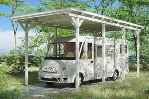 SKAN HOLZ Caravan-Carport Emsland 404 x 846 cm, weiß