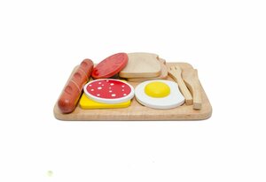 ESTIA Holzspielwaren Kaufladensortiment »Frühstückset mit Sandwich, Spiegelei und Wurst«, (10-tlg)