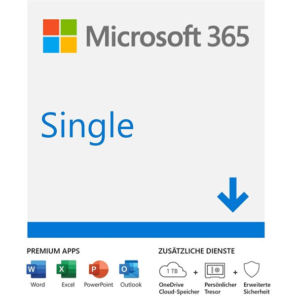 Bild 1 von Microsoft Office 365 Single (1 Nutzer/mehrere Ger&auml_te) Jahresabonnement