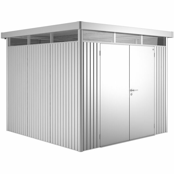 Bild 1 von Biohort Metall-Gerätehaus HighLine H4 Silber 275 cm x 275 cm mit Doppeltür