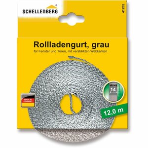 Schellenberg Rollladengurt Mini 14 mm 12 m Grau