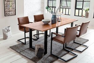 SalesFever Essgruppe, (Set, 5-tlg), bestehend aus 4 Armlehnstühlen und einem 180 cm breitem Tisch