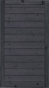 Plus Einzeltor Klink 100 x 163 cm schwarz Planken 2,7/0,7 x 14 x 177 cm