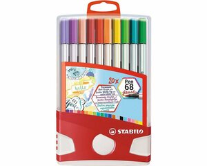 STABILO Filzstift »Premium-Filzstifte Pen 68 brush, 20 Farben im«
