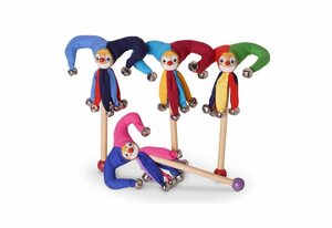 BestSaller Spielzeug-Musikinstrument »Narrenstab klein mit Glöckchen«, (1 tlg), 20 cm (Farbe zufällig, 1 Stück)