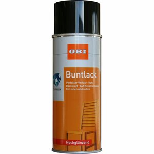 OBI Buntlack Spray Verkehrsschwarz hochglänzend 400 ml