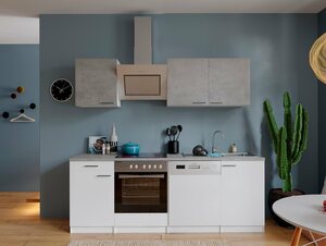 RESPEKTA Küchenzeile, mit E-Geräten, Breite 220 cm
