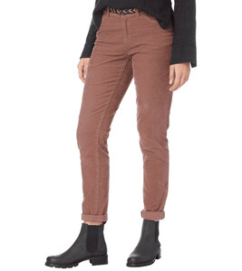 ESPRIT Slim Fit-Jeans stretchige Damen 5-Pocket-Hose mit Gürtel Braun