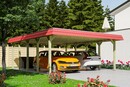 Bild 1 von SKAN HOLZ Carport Spreewald 585 x 741 cm mit EPDM-Dach, rote Blende