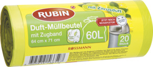 RUBIN Duft-Müllbeutel mit Zugand 60 l