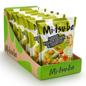 Mitsuba Wasabi Peanut Crunch & Crispies 100g, 6er Pack