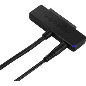 Poppstar USB 3.1 Gen. 2 Typ-C  S-ATA Adapter für 2,5 und 3,5 Zoll Festplatten, mit Netzteil DE/EU
