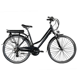 Zündapp Z802 E Bike Trekkingrad Damen ab 155 cm mit Nabenmotor Pedelec Trekking Fahrrad mit 21 Gang und Beleuchtung StVZO... 48 cm, schwarz/grau