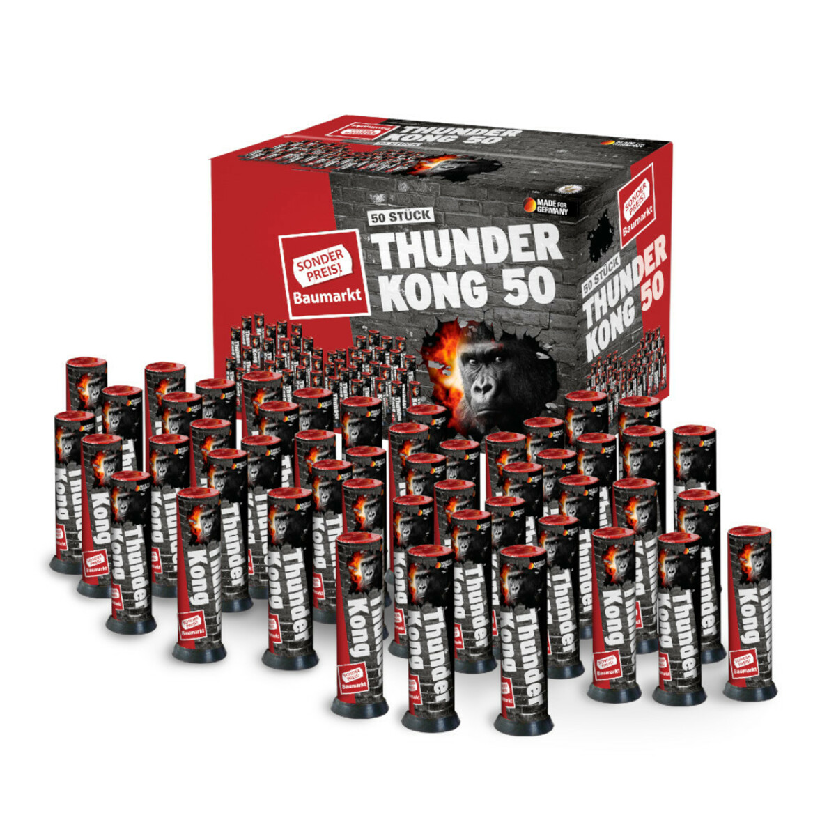 Bild 1 von Sonderpreis Baumarkt 50 Bombenrohre Thunder Kong XXL Großpackung