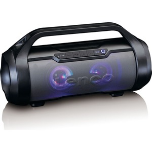 Lenco SPR-070 Water-resistant IPX5 Boombox with FM radio, USB, SD and lights