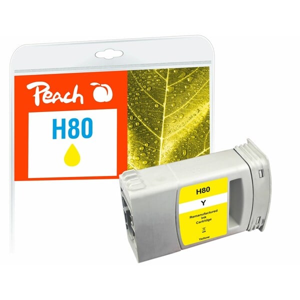 Bild 1 von Peach Tintenpatrone gelb kompatibel zu HP No. 80 Y, C4873A (wiederaufbereitet)