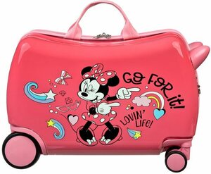 UNDERCOVER Kinderkoffer »Ride-on Trolley, Minnie Mouse«, 4 Rollen, zum sitzen und ziehen