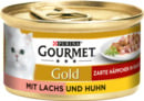 Bild 1 von Gourmet Gold Feine Pastete mit Lachs & Huhn 0.58 EUR/100 g (12 x 85.00g)