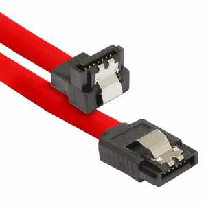 Poppstar 1x 0,5m S-ATA 3 Kabel (Stecker gerade auf gewinkelt), rot