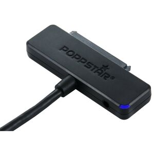 Poppstar USB 3.1 Gen. 2 Typ-C  S-ATA Adapter für 2,5 und 3,5 Zoll Festplatten, ohne Netzteil