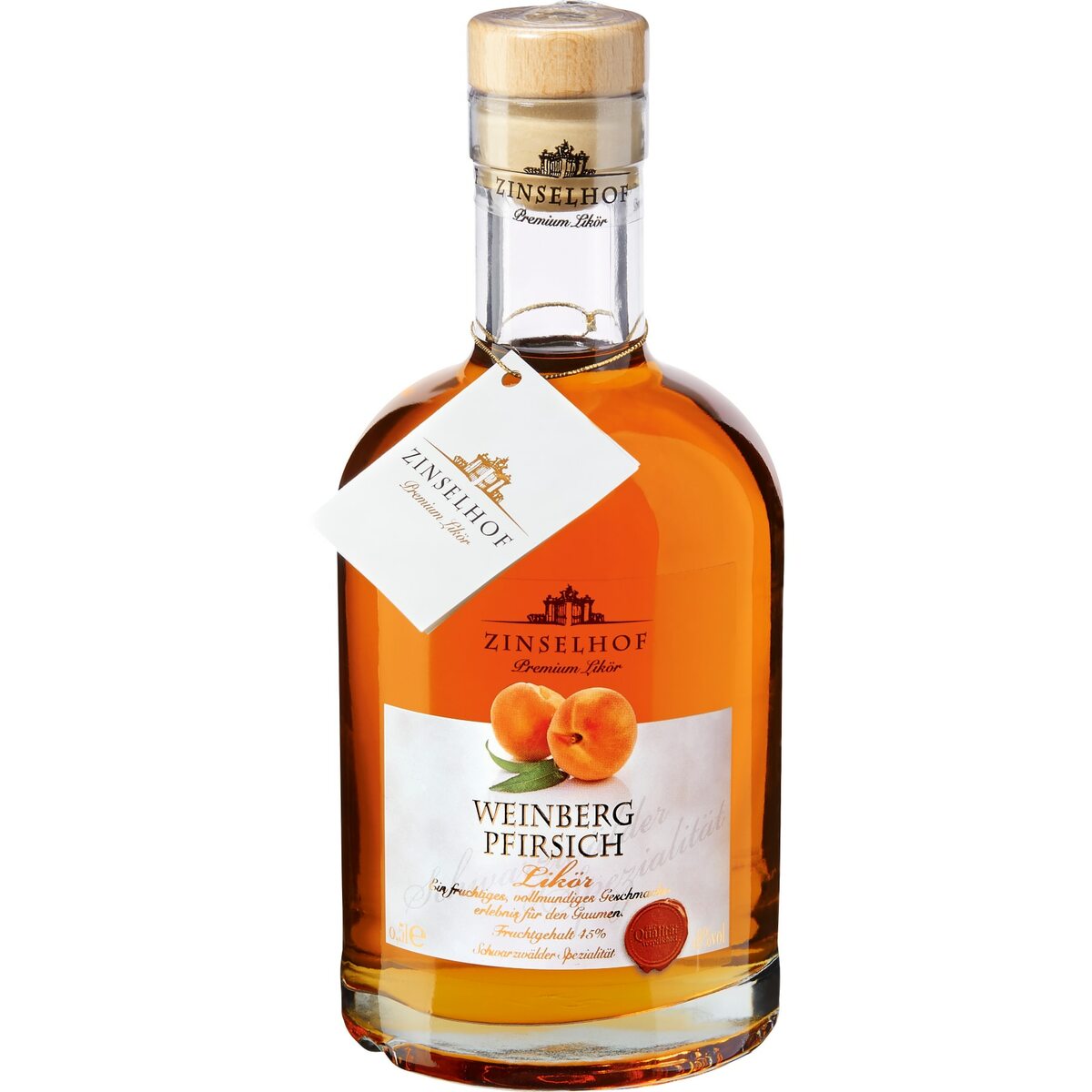 Bild 1 von Zinselhof Weinbergpfirsichlikör 18,0 % vol 0,5 Liter