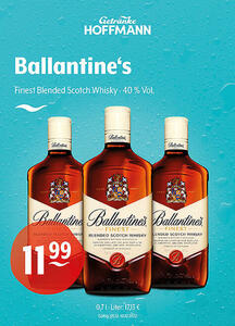 Ballantine's Finest Blended Scotch Whisky
40 % Vol.