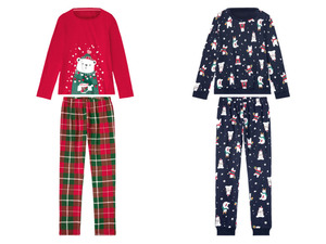pepperts Kinder Mädchen Pyjama mit weihnachtlichen Motiven