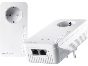 DEVOLO 8359 Magic 1 WiFi 2-1-2 Starter Kit Powerline Adapter 1200 Mbit/s Kabellos und Kabelgebunden