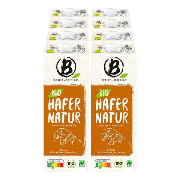 Bild 1 von Berief Bio Hafer Drink Naturland 1 Liter, 8er Pack