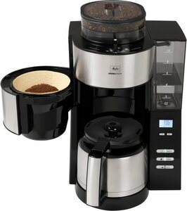 Melitta Filterkaffeemaschine 1021-12 Aroma Fresh Kaffeeautomat Thermo mit Timer und Mahlwerk
