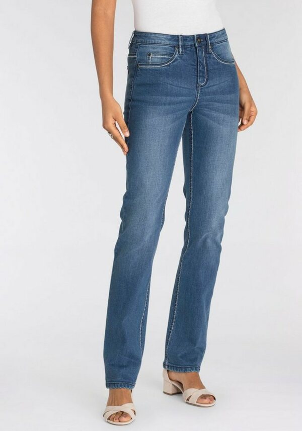 Bild 1 von Arizona Gerade Jeans »Comfort-Fit« High Waist mit Kontrastnähten