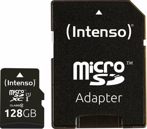 Intenso »microSDHC UHS-I Premium + SD-Adapter« Speicherkarte (128 GB, 45 MB/s Lesegeschwindigkeit)