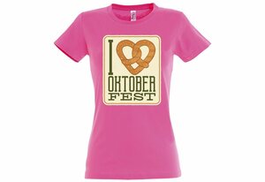Youth Designz Print-Shirt »I LOVE OKTOBERFEST Damen T-Shirt« mit Fun-Look Brezel Aufdruck und Spruch