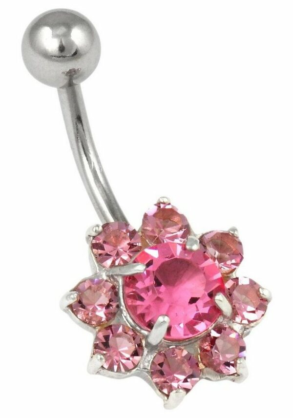 Bild 1 von Firetti Bauchnabelpiercing »Blume«, mit Kristallen