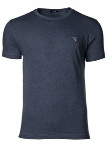 Gant T-Shirt »ORIGINAL T-SHIRT CREW« kleine Kontrast-Logostickerei