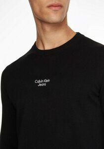 Calvin Klein Jeans Strickpullover »STACKED LOGO CREW NECK SWEATER«