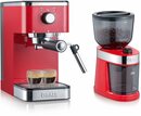 Bild 1 von Graef Espressomaschine "Salita Set", inkl. Kaffeemühle CM 203 (ES403EUSET), rot