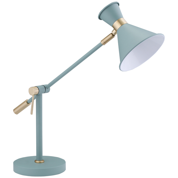 Bild 1 von HOMCOM Tischlampe, Verstellbare Schreibtischlampe, 40 W Leselampe mit E27 Sockel, Nachttischlampe für Wohnzimmer, exkl. Leuchtmittel, Stahl Grün