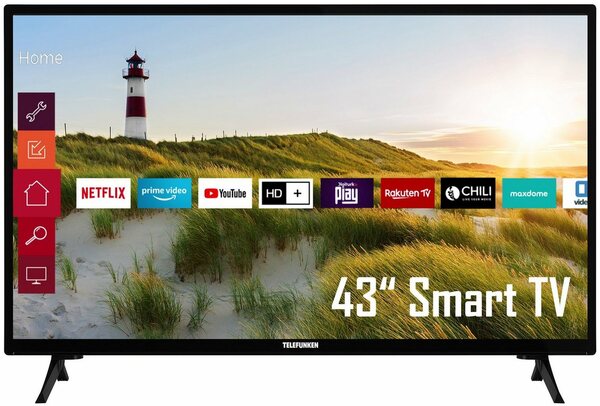 Bild 1 von Telefunken XF43K550 LCD-LED Fernseher (108 cm/43 Zoll, Full HD, Smart TV, Triple-Tuner, HDR, 6 Monate HD+ gratis)