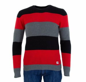 Ital-Design Strickpullover »Herren Freizeit« Stretch Pullover in Rot