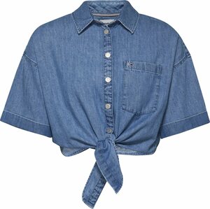 Tommy Jeans Blusentop »TJW CHAMBRAY FRONT KNOT SHIRT« mit femininem Knotendetail