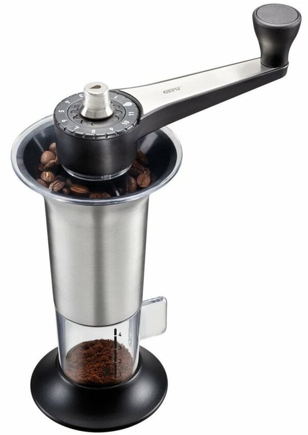 Bild 1 von GEFU Kaffeemühle »LORENZO«, Kegelmahlwerk, mit 11 Mahlstufen, aus hochwertigem Edelstahl und Kunststoff