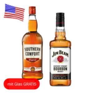 Jim Beam White Bourbon Whiskey, Honey, Red Stag oder Southern Comfort