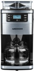 Medion® Kaffeemaschine mit Mahlwerk MD 15486 - 50060877, 1,5l Kaffeekanne, Permanentfilter