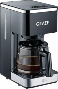 Graef Filterkaffeemaschine FK 402, 1,25l Kaffeekanne, Korbfilter 1x4, mit Glaskanne, schwarz