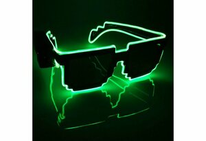 CAKUJA Sonnenbrille »LED-Lichtbrille, LED-Brille Mosaik, kabellose Partybrille, LED-Party-Sonnenbrille, Neon-Rave-Brille, leuchtende, blinkende LED-Sonnenbrille, Kostüm für Party, Karneval, Hallow
