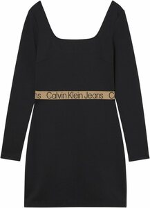 Calvin Klein Jeans Plus Jerseykleid »PLUS LOGO WAISTBAND MILANO DRESS« (Packung) mit Calvin Klein Jeans Loog-Elastiktape