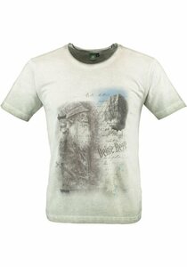 OS-Trachten Trachtenshirt »Praiol« Kurzarm T-Shirt mit Motivdruck
